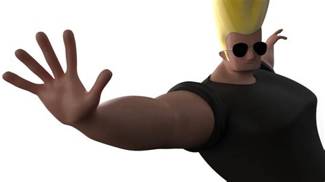 Download Johnny Bravo Flexing Muscles Wallpaper | Wallpapers.com