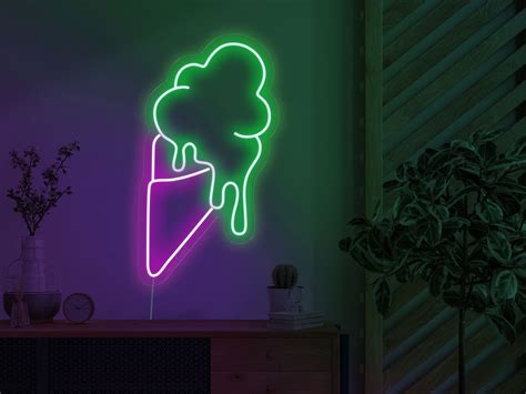 Ice Cream Neon Sign Neon Decoration for Cafes Home Neon - Etsy