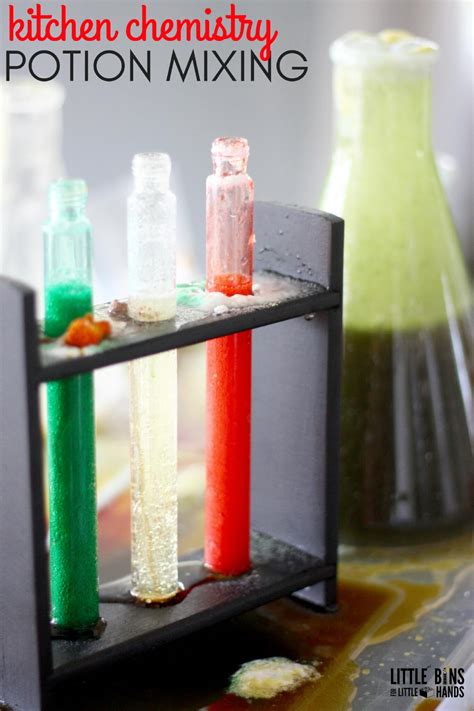 Mixing Potions Science Activity Table for Kitchen Chemistry