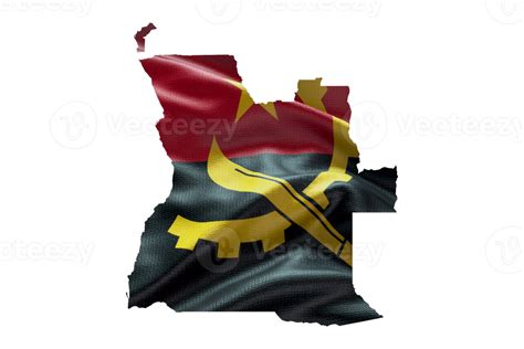 Angola map outline icon. PNG alpha channel. Country with national flag ...