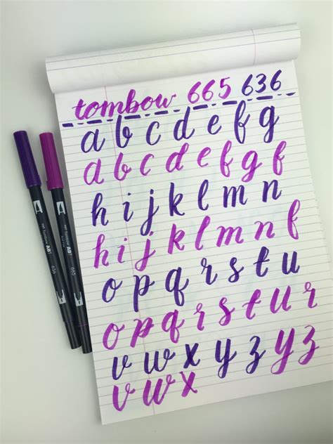 Image Result For Brush Tip Pen Lettering Alphabet Let - vrogue.co