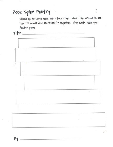 Free Printable Book Spine Template