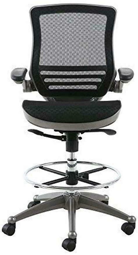 Ergonomic Comfort Drafting Chair Mesh Heavy Duty Gunmetal