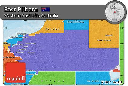 Free Political Map of East Pilbara