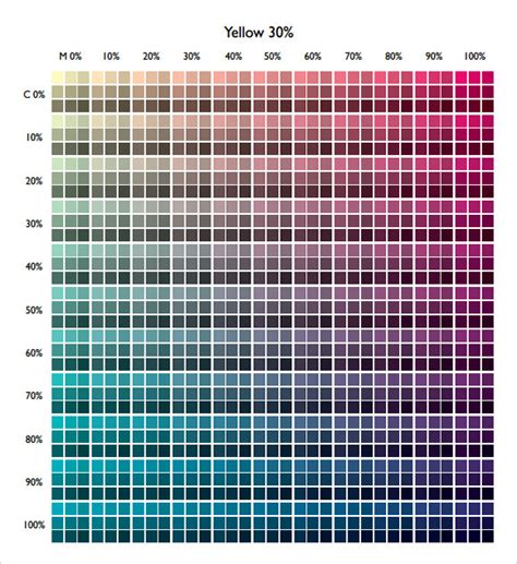 Printable Cmyk Color Chart