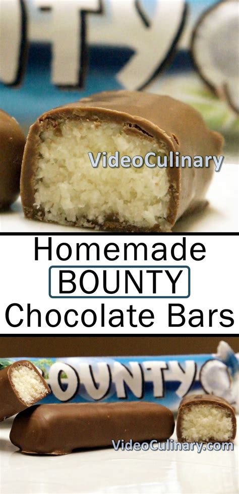 Bounty Chocolate Bars | Bounty chocolate, Bounty chocolate recipes ...