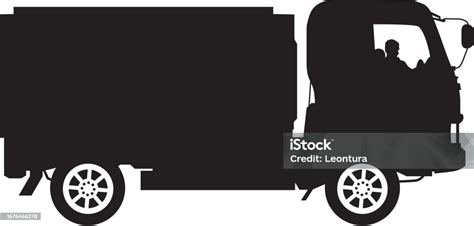 Truck Silhouette Stock Illustration - Download Image Now - Art, Art Museum, Black And White - iStock