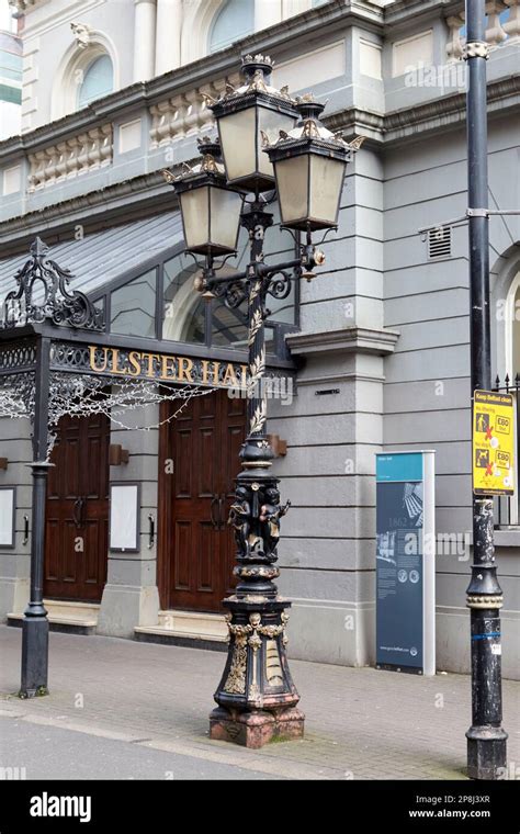 mayoral city of belfast street lights outside the ulster hall bedford ...