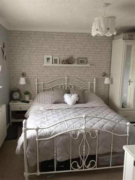 Grey Brick Wallpaper Bedroom Ideas in 2020 | White brick wallpaper bedroom, Brick wallpaper ...