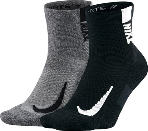 Nike Running Ankle Socks - 2 Pack in Grey/Black (Black) for Men - Lyst