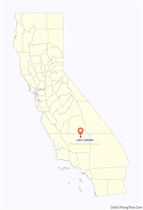 Map of Lake Isabella CDP, California - Thong Thai Real