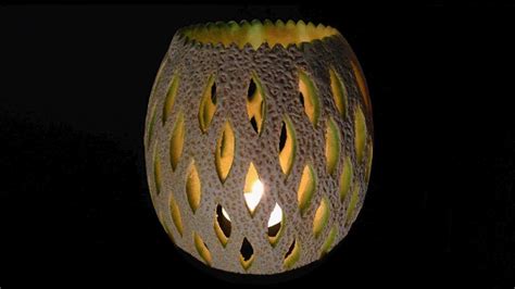 Simple Lantern Cantaloupe Melon - Int 8 - Mutita Thai Art of Fruit ...