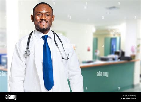 Black doctor at the hospital Stock Photo - Alamy