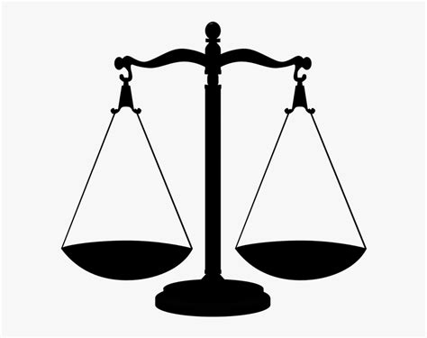 Measuring Scales Justice Clip Art - Transparent Scales Of Justice, HD Png Download - kindpng