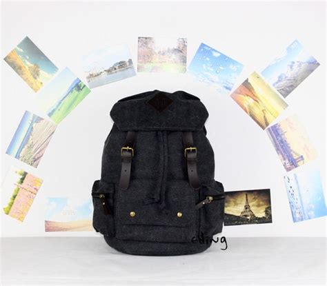 Black Canvas Backpack