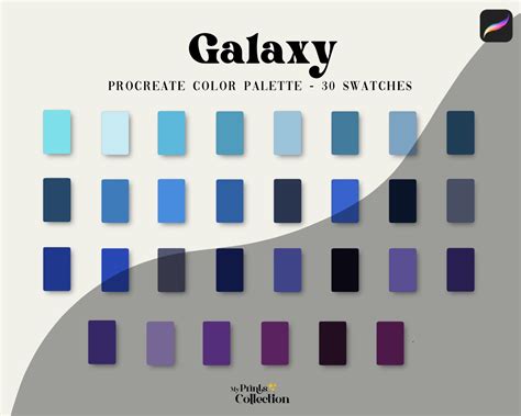 Galaxy Procreate Color Palette Swatches Digital Color - Etsy