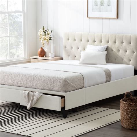 Upholstered Frame Off-white Beds at Lowes.com