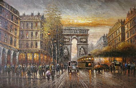 France cityscape oil painting-swpr18 Painting by Mark - Pixels