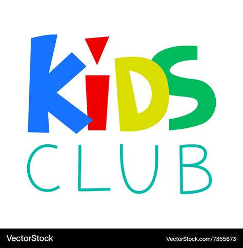 Kids club logo template Royalty Free Vector Image