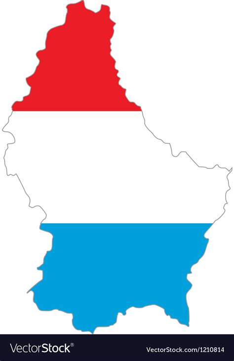 Map and flag of luxembourg Royalty Free Vector Image