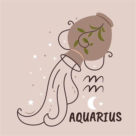 Premium Vector | Flat design aquarius logo with leaves