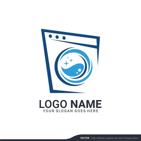 Modern laundry services logo design. Editable logo design 5338508 ...