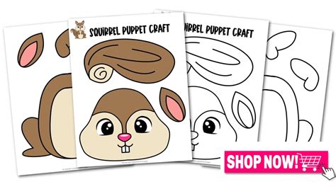 Printable Squirrel Paper Bag Puppet Template – Simple Mom Project