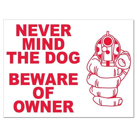 Beware of Owner Sign/Sticker | VictoryStore – VictoryStore.com