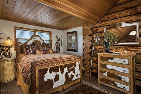 Western style... Cabin Themed Bedroom, Cabin Bedroom Decor, Rustic ...