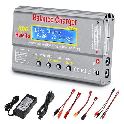 Buy LiPo Battery Charger Discharger with Balance, 80W 6A RC Battery ...