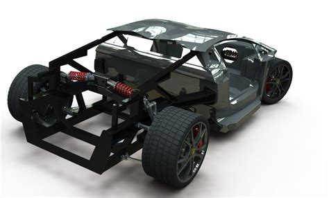 Lamborghini Aventador rolling chassis | 3D CAD Model Library | GrabCAD