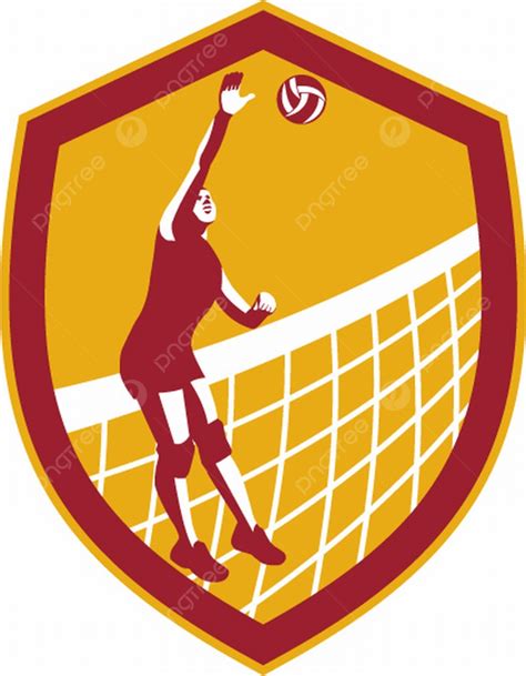 Spike Volleyball Clipart PNG Images, Illustration Of A Volleyball ...