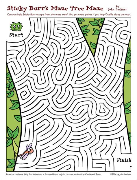 A maze activity inspired by my book "Sticky Burr: Adventures in ...