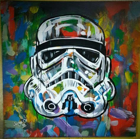 Star Wars Stormtrooper acrylic painting by JorgeCz | Stormtrooper art, Painting, Star wars ...