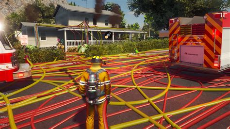 Firefighting Simulator has infinitely long hoses, so I filled a ...