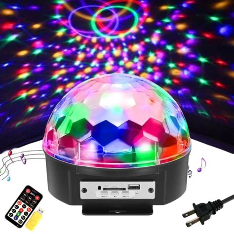 9 Colors 18W DJ Light Sound Active Crystal Magic Ball Disco Ball Led Stage Lights KTV Wedding ...