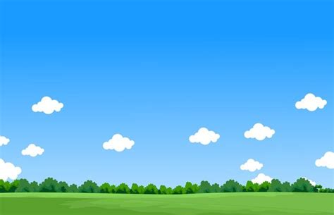 Cartoon Clipart Sky And Grass Background - img-mojo