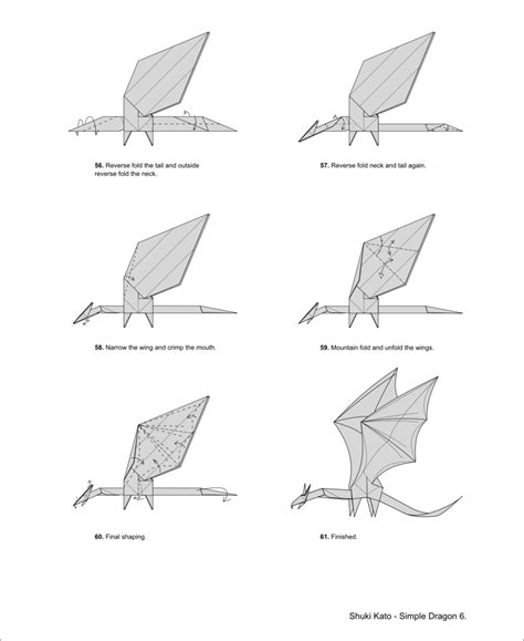 Let’s follow Origami Dragon Diagram 2019