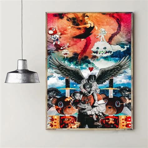 Kanye West Album Art Canvas Painting Poster Bathroom Wall Art Home Decoration-in Painting ...