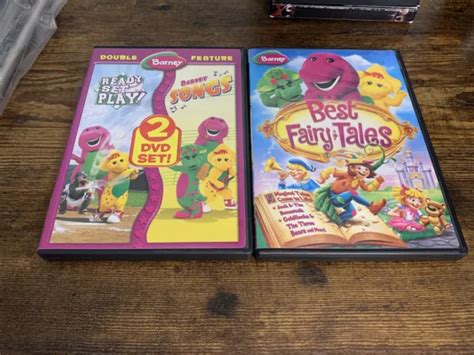 BARNEY: READY, SET, Play! / Barney Songs DVD Double Feature & Best Fairy Tales $12.13 - PicClick CA