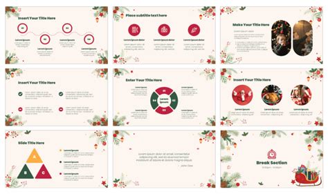 Merry Christmas presentation template for Google Slides and PowerPoint