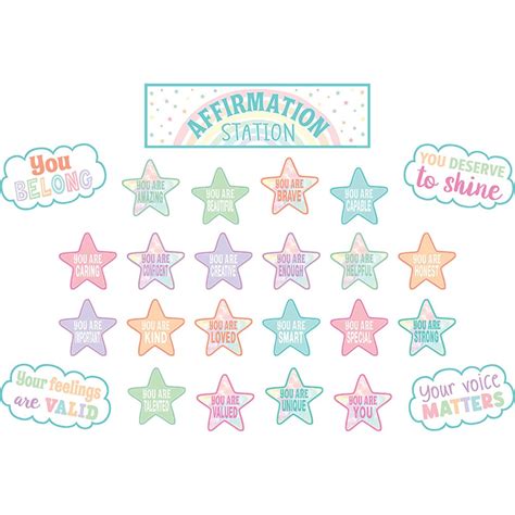 Pastel Pop Positive Affirmations Mini Bulletin Board Set - TCR8414 ...