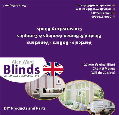 127mm Vertical Blind Bottom Chain 5 Metres (will do 20 slats) - Alan ...