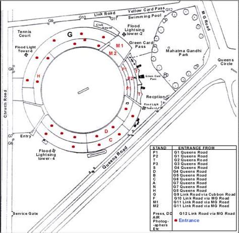 M. Chinnaswamy Stadium Bangalore: Seating Arrangement, Layout, Parking ...