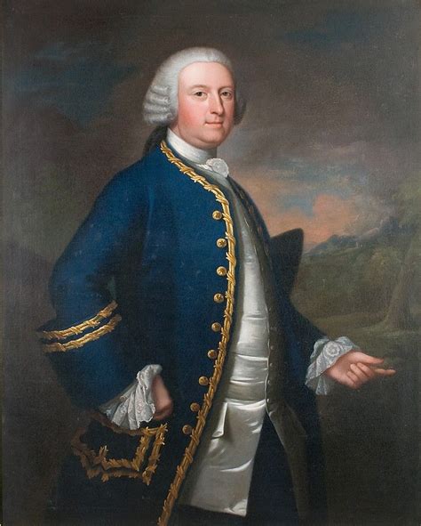 Georgian portrait of Lord Admiral John Townsend in a blue naval uniform ...