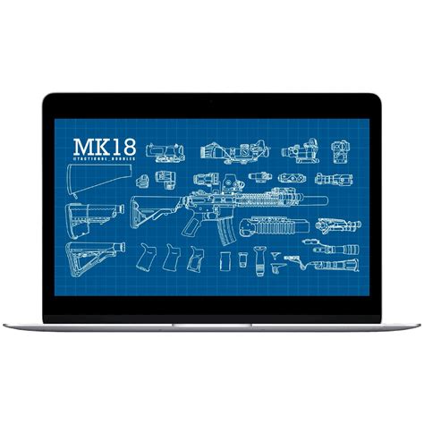 MK18 BLUEPRINT DESKTOP WALLPAPER | TACTICOOLDOODLES