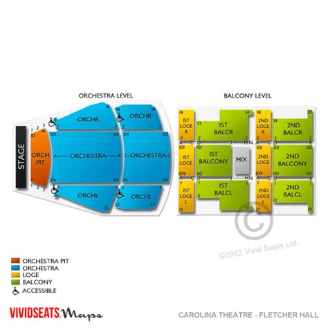 Carolina Theatre - Fletcher Hall Seating Chart | Vivid Seats