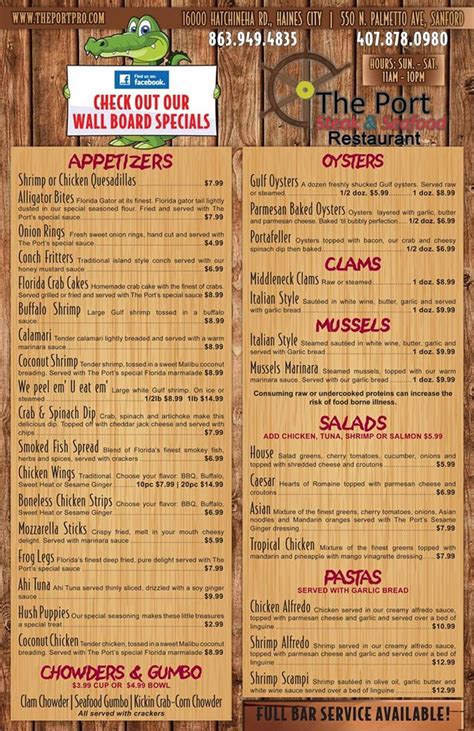 The-Port-Menu