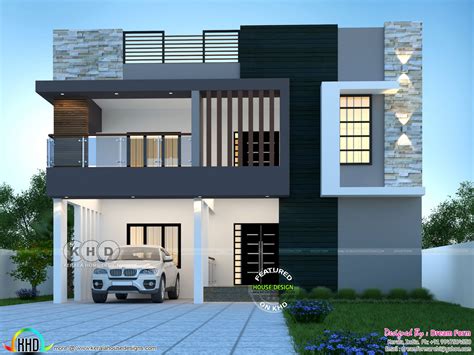 6 bedrooms 3840 sq.ft duplex modern home design - Kerala Home Design and Floor Plans - 9K+ Dream ...