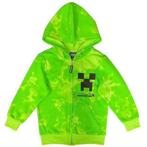 Minecraft Creeper Boys Zip Hoodie in 2022 | Zip hoodie, Hoodies ...